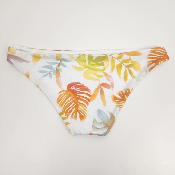 L*Space Sandy Bikini Bottom in White Orange Floral Size XL - Picture 2 of 3